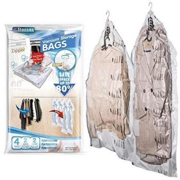 Hi Storage Bolsas de Almacenaje al Vacío para Ropa, Juego de 4
