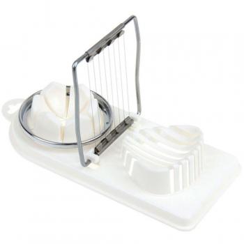 linyena 1pc de plástico y acero inoxidable cortador de huevo