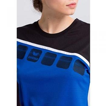 Erima 5-C Women's Short Sleeve T-shirt New Royal / Black / White