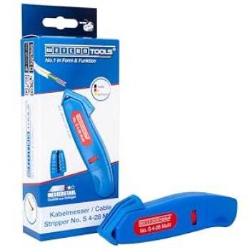 WEICON TOOLS Pelador de Cable No. S 4-28 Multi | Rango de trabajo 4-28 mm Ø | Pelador de conductores integrada en la carcasa