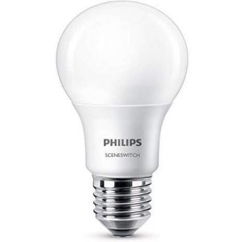 Philips SceneSwitch - Bombilla LED estándar, casquillo E27, 60 W, no regulable, elige entre 3 tonos de blanco