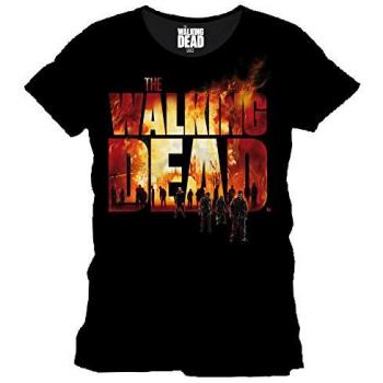 Cotton Division Walking Dead Camiseta Burning Logo Talla L