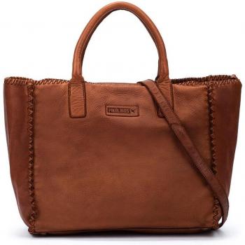 Bolso de hombro de piel en color marrón Pikolinos WHA-351 Noia