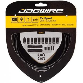 Jagwire 2X Sport Shift - Kit de Fundas y Cables de Cambio para Adulto, Unisex, Negro, Talla única