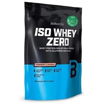 Iso Whey Zero - 500 g - BiotechUSA - Aislado de proteína de suero sabor fresa