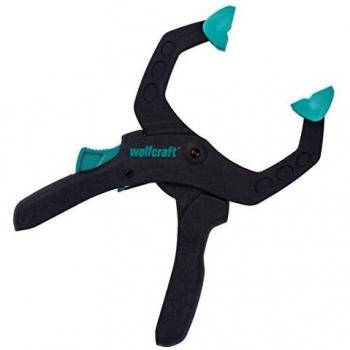 wolfcraft Pinza de sujeción de carraca FZR I 3616000 I Para uso en bricolaje, jardín, coche, ocio, acampada