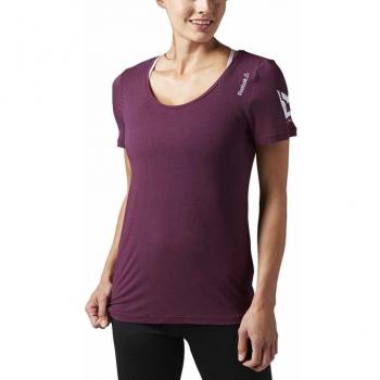Reebok Lm Tee Camiseta, Mujer, Morado
