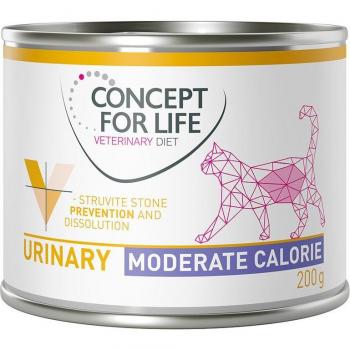 Concept for Life Veterinary Diet Urinary Moderate Calorie Pollo para gatos - Pack económico: 24 x 200 g