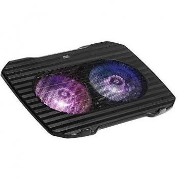 Mars Gaming MNBC0, Base Refrigerador Portátil 15.6 pulgadas, 2 Ventiladores RGB, USB, Negro