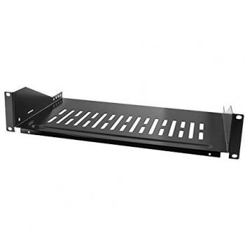 Estante fijo para rack 19 2U, profundidad 400mm, color gris, capacidad máxima 25kg
