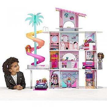 LOL Surprise OMG Casa de Sorpresas - Más de 85 sorpresas, 4 pisos, 10 habitaciones - Incluye muebles y accesorios - Para muñecas LOL Surprise y OMG - Casa de muñecas coleccionable - Edad: 3+ años