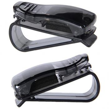 Soporte de gancho para almacenamiento de gafas en el visor del coche, tamaño universal, paquete de 2