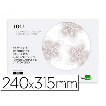 Bloc de trabajos manuales Liderpapel cartulina 240x315mm 10 hojas color blanco