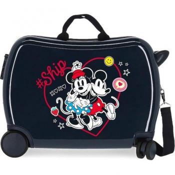 Disney Mickey & Minnie Always Be Kind Maleta de Cabina Infantil Rígida 2 Ruedas Multidireccionales Correpasillos 34L Azul