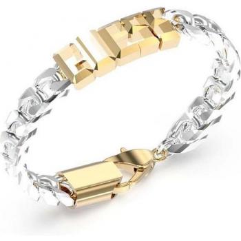 Pulsera Guess Vegas Hombre JUXB03205JWYGSTS - Acero Plateado/Dorado, Logotipo