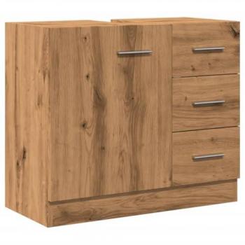Armario de lavabo de madera ingeniería roble artisian 63x30x54 cm Marrón