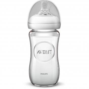 Philips Avent SCF053/17 - Biberón natural de cristal, 240 ml