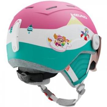 Casco de esquí y snowboard HEAD Maja Visor Paw Patrol, unisex juvenil, color rosa/turquesa, talla extra-small/small