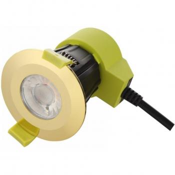 Foco Empotrable LED Regulable Bazi Latón Pulido 9 Cm, 840lm, 5000K, IP65, ángulo de haz de 38 grados, controlador incluido