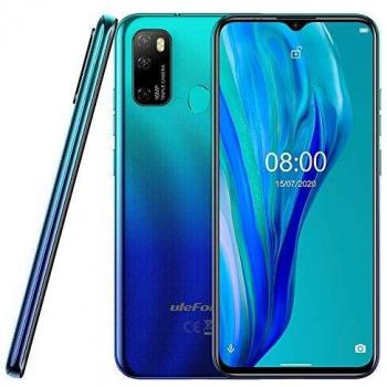 Ulefone Note 9P Teléfono Android 10, 6.52 \'\' Smartphone 16MP Cuatro Cámara, Octa-Core 4GB+64GB, Ranura para 3 Tarjetas, Doble SIM Móvil, 4500mAh Batería OTG, Desbloqueo Facial+Huella Digital Aurora