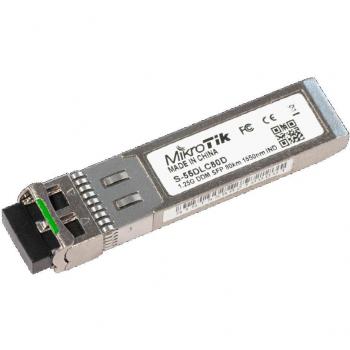 Mikrotik S-55DLC80D Módulo SFP 1.25G SM 80km 1550nm con conector LC dual