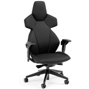 Silla Gaming Noblechairs DAWN - Edición Negra, Cuero Híbrido Transpirable, Soporte Lumbar Ajustable, Diseño Ergonómico