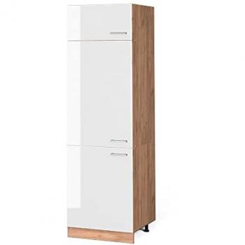 Armario frigorífico empotrado R-Line, Blanco alto brillo, 60 cm