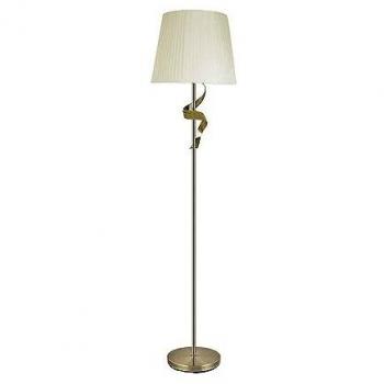 Pie de Salón Baeza 1xe27 Cuero con Pantalla Beige 162x38x38 Cm
