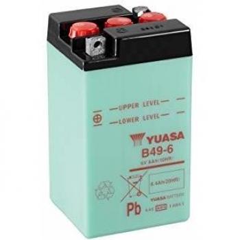 YUASA BATERIA B49-6 abierto - sin ácido