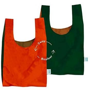 KIND BAG Mini bolsas 100% recicladas, reutilizables, fuertes, resistentes al agua, plegables, hechas de 4 botellas de plástico