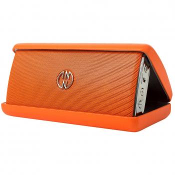 Inno Diseño Devices 18726 Inno Flask altavoz Bluetooth con batería/piel funda inoxidable Naranja