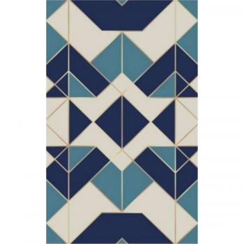 Alfombra triangular de interior 80 x 150 cm - azul