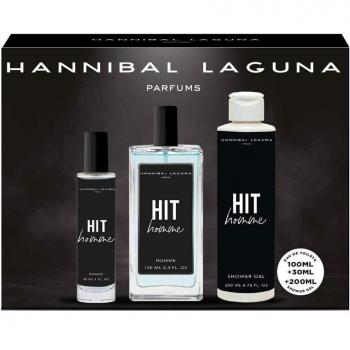 Hannibal Laguna Hit Homme Eau de Toilette 100ml + Gel 200ml + Eau de Toilette 30ml Estuche 3 Piezas