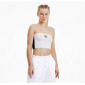 Puma Classics Bandeau Top Mangas, Mujer, White, XS