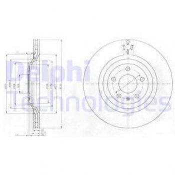 Disco de freno DELPHI BG4087 - Disco de freno, marca DELPHI, modelo BG4087