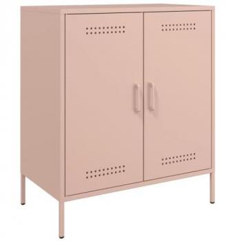 Aparador de acero rosa 68x39x79 cm