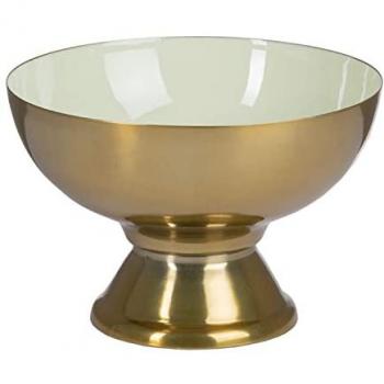 Centro de Mesa Decorativo Verde Dorado 25 x 25 x 16,5 cm Hierro