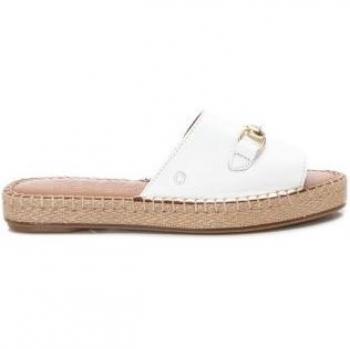 Sandalias planas de piel para mujer Carmela 160755 blanco