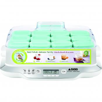Seb YG6581FR - Yogurtera, 600 W, pantalla LCD, color blanco