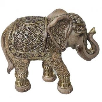 Figura de Elefante Gris Africano 13x15x6cm - Decoración para el Hogar ORIGEN