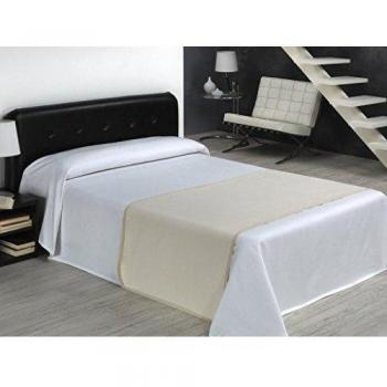 SABANALIA - Colcha de piqué Rombos - Cama 135-230 x 280, Blanco