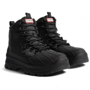 Explorer Duck Black Synthetic Textile Men's Ankle Hiking Boots