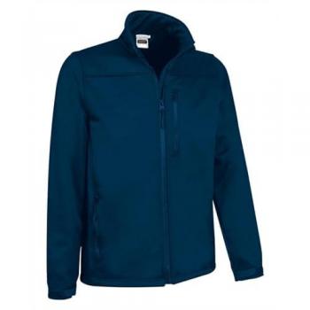 Chaqueta Softshell Elástica Valento Grizzly con Tres Bolsillos, Cuello Alto y Puños Regulables