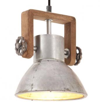 Lámpara Colgante Industrial 25 W Plateada Redonda 19 cm E27