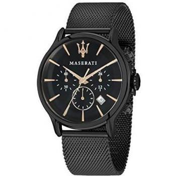Reloj para Hombre, Colección Epoca, Movimiento de Cuarzo, cronógrafo, en Acero y PVD Negro - R8873618006