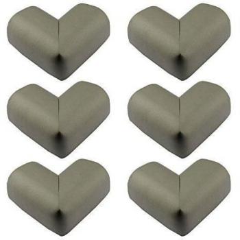 ESUMIC® Seguridad protectores de la esquina Escritorio Tabla Corner Edge Protección Cojines cubierta para el bebé 6 Pack Gray