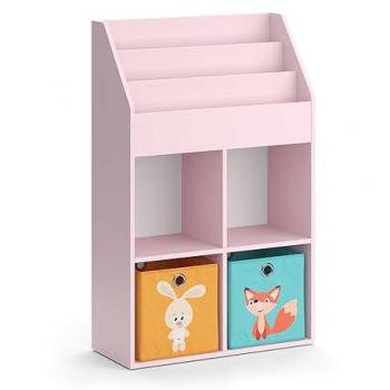 Estantería Infantil Luigi Rosa 72 x 114.2 cm con 6 Cajas Plegables Coloridas
