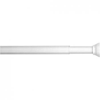 Barra Telescópica para Cortina de Ducha Sealskin 255 cm, Color Blanco, Acero Inoxidable, Extensible de 155 a 255 cm