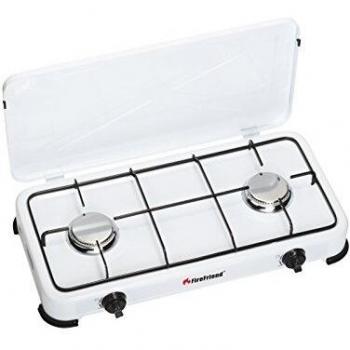 FireFriend KO-6382 Cocina de Gas, 2 quemadores, Metal, Blanco