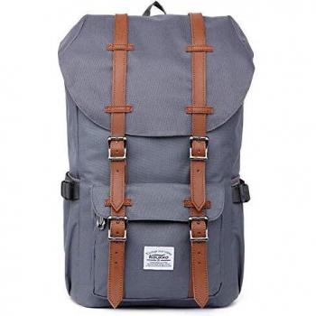 KAUKKO Mochilas Tipo Casual Compartimento para 15 Portátil 22 litros Gris